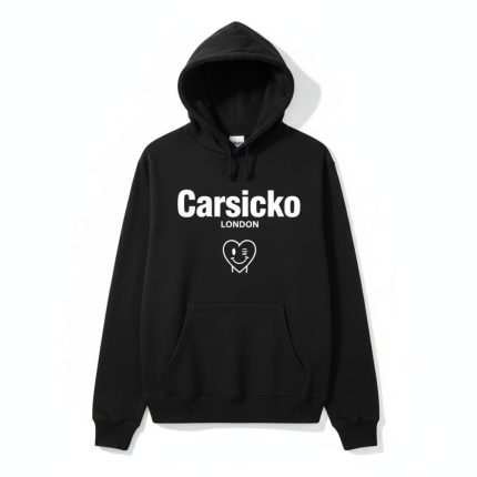 Carsicko London Black Hoodie front view