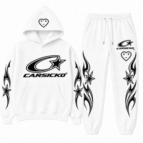 carsicko signature tracksuit white carsicko signature tracksuit white